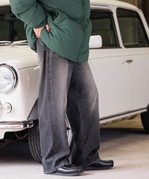 PBLIM（ページボーイリム）の「PBLIM/オーバーダイデニム（デニムパンツ・レディース・サックスブルー/ブラック・LARGE/MEDIUM）」の16枚目の写真