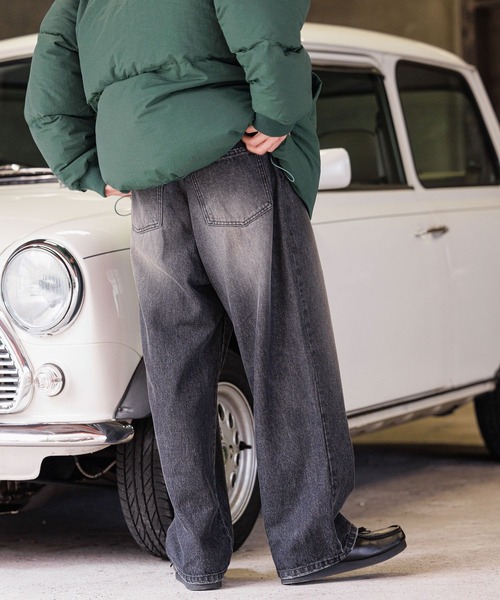 PBLIM（ページボーイリム）の「PBLIM/オーバーダイデニム（デニムパンツ・レディース・サックスブルー/ブラック・LARGE/MEDIUM）」の17枚目の写真