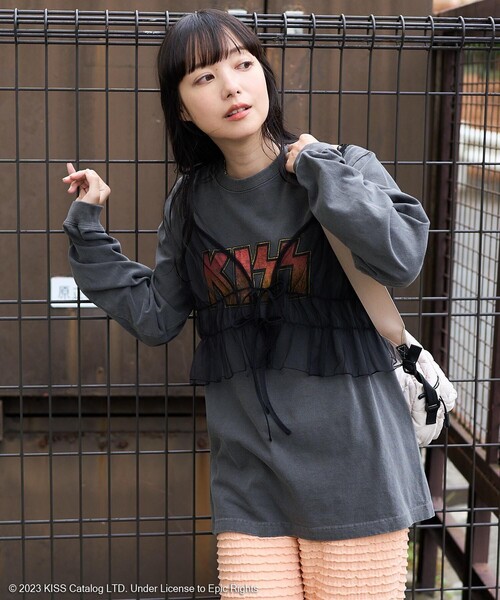 セール】KISS ロゴ ロンT / ロックTシャツ / バンドTシャツ（T