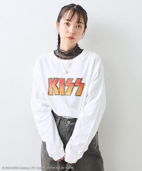 セール】KISS ロゴ ロンT / ロックTシャツ / バンドTシャツ