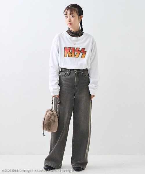 セール】KISS ロゴ ロンT / ロックTシャツ / バンドTシャツ（T