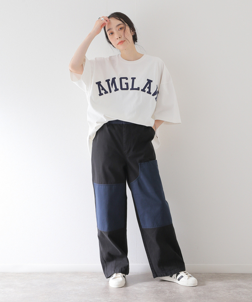ANGLAN(アングラン)の「【ANGLAN / アングラン】Double Knee Color Block Pants(カーゴパンツ・レディース・ブラック・FREE)」の13枚目の写真