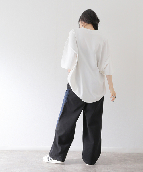 ANGLAN(アングラン)の「【ANGLAN / アングラン】Double Knee Color Block Pants(カーゴパンツ・レディース・ブラック・FREE)」の16枚目の写真