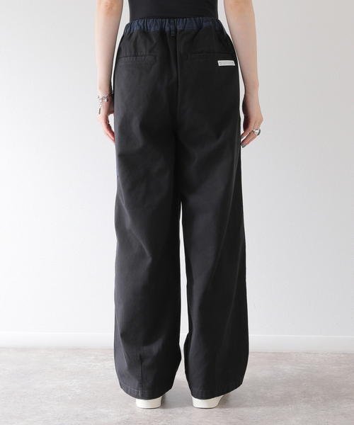 ANGLAN(アングラン)の「【ANGLAN / アングラン】Double Knee Color Block Pants(カーゴパンツ・レディース・ブラック・FREE)」の5枚目の写真