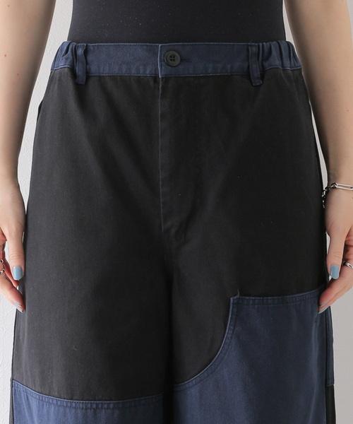 ANGLAN(アングラン)の「【ANGLAN / アングラン】Double Knee Color Block Pants(カーゴパンツ・レディース・ブラック・FREE)」の22枚目の写真