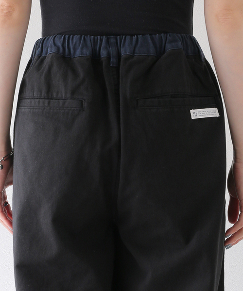 ANGLAN(アングラン)の「【ANGLAN / アングラン】Double Knee Color Block Pants(カーゴパンツ・レディース・ブラック・FREE)」の8枚目の写真