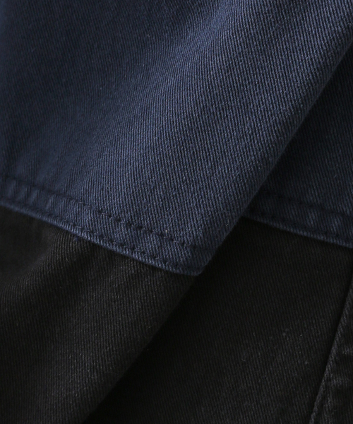 ANGLAN(アングラン)の「【ANGLAN / アングラン】Double Knee Color Block Pants(カーゴパンツ・レディース・ブラック・FREE)」の4枚目の写真