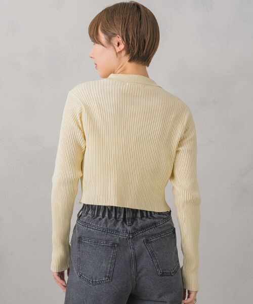 RETRO GIRL(レトロガール)の「襟付きWジップニットカーデ(ニット/セーター・レディース・ブラック/ブルー/ホワイト/レッド・FREE)」の17枚目の写真