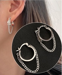 チェーンリングピアス