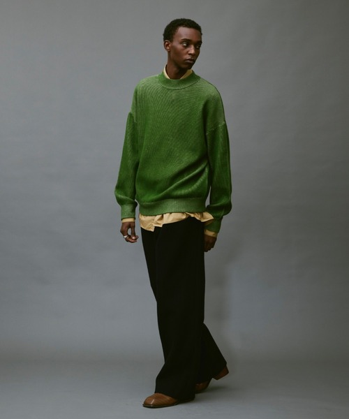 ADER 緑 クルーネックセーター UNITED ARROWS（ユナイテッドアローズ）の「アゼ クルーネック ニット