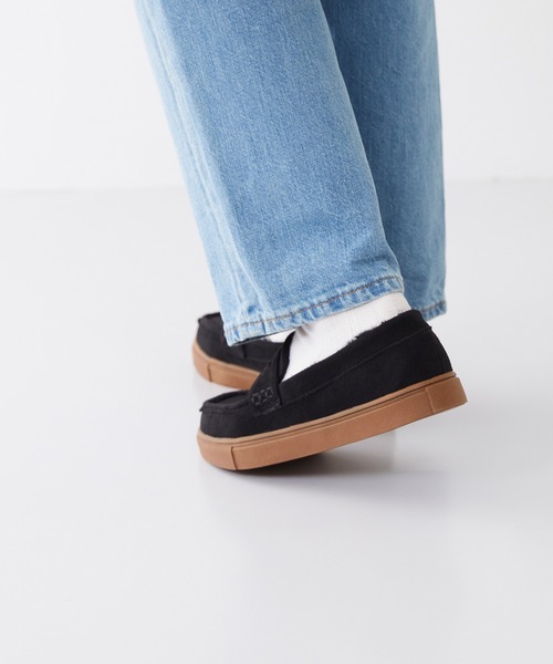 あったか 撥水 モカシン ローファー（モカシン/デッキシューズ
