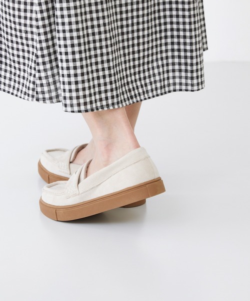 あったか 撥水 モカシン ローファー（モカシン/デッキシューズ