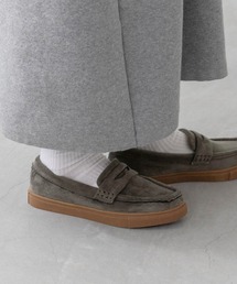 レディースのモカシン/デッキシューズ（グレー/灰色系）ファッション