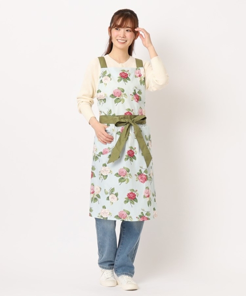 【Ayako】ローラアシュレイ エプロン ３点セット GIFTにおすすめ】ワイルド ローズ柄 エプロン（エプロン・その他