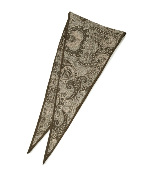 JUNRED（ジュンレッド）の「ペイズリーナロースカーフ（バンダナ/スカーフ・メンズ・カーキ/チャコールグレー/ライトグレー・FREE）」の3枚目の写真