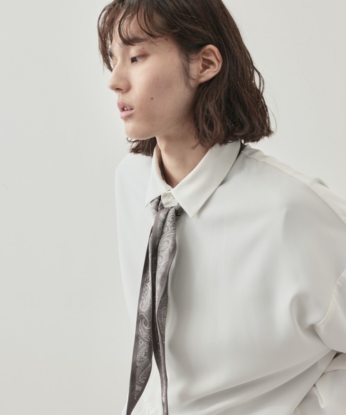 JUNRED（ジュンレッド）の「ペイズリーナロースカーフ（バンダナ/スカーフ・メンズ・カーキ/チャコールグレー/ライトグレー・FREE）」の10枚目の写真