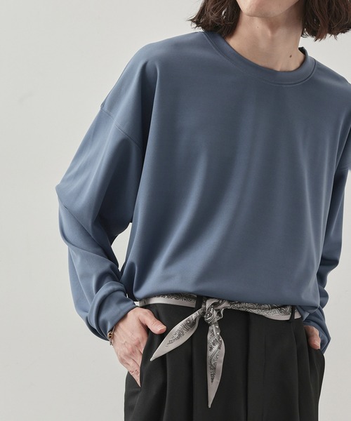 JUNRED（ジュンレッド）の「ペイズリーナロースカーフ（バンダナ/スカーフ・メンズ・カーキ/チャコールグレー/ライトグレー・FREE）」の14枚目の写真