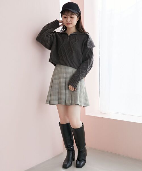 MAJESTIC LEGON(マジェスティックレゴン)の「プリーツスカパン(スカート・レディース・グレー/ベージュ/ブラック/ブラック系その他・MEDIUM)」の6枚目の写真