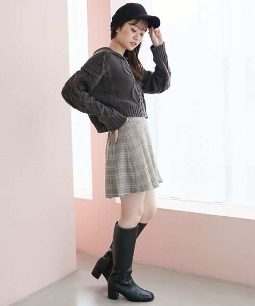 MAJESTIC LEGON(マジェスティックレゴン)の「プリーツスカパン(スカート・レディース・グレー/ベージュ/ブラック/ブラック系その他・MEDIUM)」の7枚目の写真