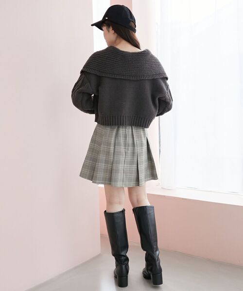 MAJESTIC LEGON(マジェスティックレゴン)の「プリーツスカパン(スカート・レディース・グレー/ベージュ/ブラック/ブラック系その他・MEDIUM)」の8枚目の写真