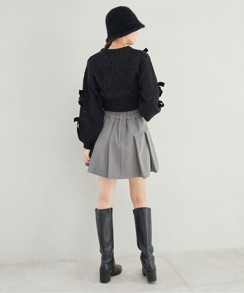 MAJESTIC LEGON(マジェスティックレゴン)の「プリーツスカパン(スカート・レディース・グレー/ベージュ/ブラック/ブラック系その他・MEDIUM)」の20枚目の写真