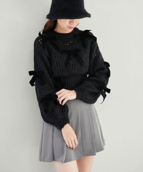 MAJESTIC LEGON(マジェスティックレゴン)の「プリーツスカパン(スカート・レディース・グレー/ベージュ/ブラック/ブラック系その他・MEDIUM)」の21枚目の写真