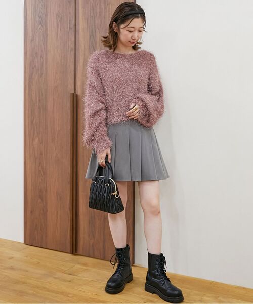 MAJESTIC LEGON(マジェスティックレゴン)の「プリーツスカパン(スカート・レディース・グレー/ベージュ/ブラック/ブラック系その他・MEDIUM)」の22枚目の写真