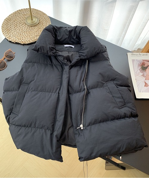 BLANC FICELLE（ブランフィセル）の「中綿　ベスト（ベスト・レディース・アイボリー/ベージュ/ブラック/ホワイト・M/XL/L）」の12枚目の写真