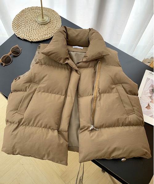 BLANC FICELLE（ブランフィセル）の「中綿　ベスト（ベスト・レディース・アイボリー/ベージュ/ブラック/ホワイト・M/XL/L）」の13枚目の写真