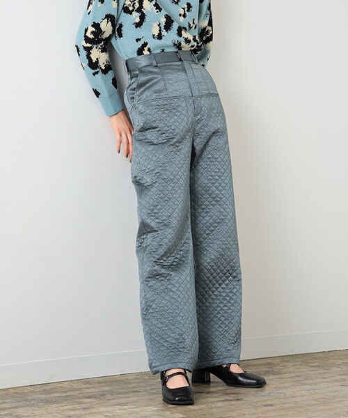 Ray BEAMS(レイビームス)の「Ray BEAMS / キルティング パンツ(その他パンツ・レディース・ブラウン/ブルー・1/0)」の2枚目の写真