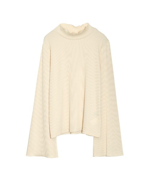 Re:EDIT（リエディ）の「リップルプリーツフレアスリーブトップス（Tシャツ/カットソー・レディース・ブラック/チャコールグレー/アイボリー・MEDIUM/LARGE）」の21枚目の写真