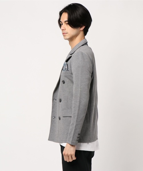 Bling Leads（ブリングリーズ）の「★Bling Leads★ カルゼ ダブルテーラードJK（テーラードジャケット・レディース・杢グレー・MEDIUM/LARGE）」の4枚目の写真