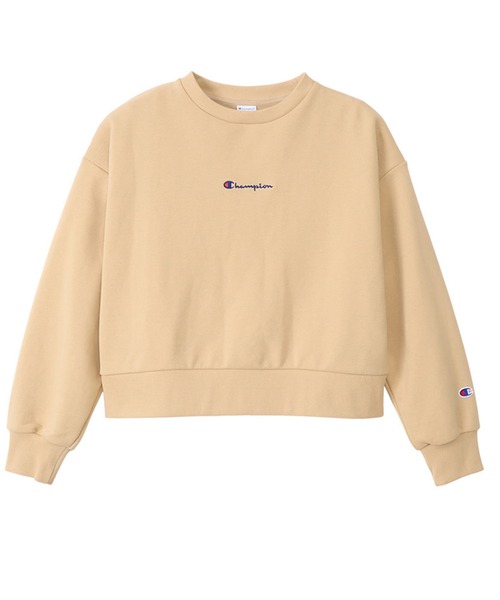 Champion(チャンピオン)の「Champion クルーネックスウェットシャツ(スウェット・レディース・ベージュ/グリーン・M/L)」の1枚目の写真