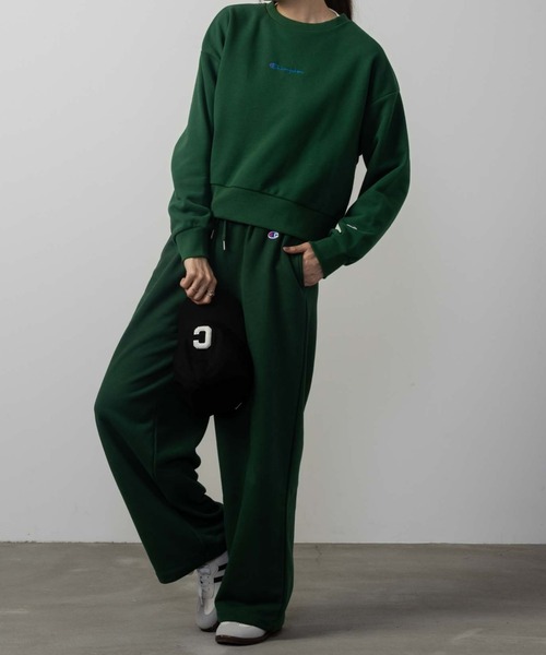 Champion(チャンピオン)の「Champion クルーネックスウェットシャツ(スウェット・レディース・ベージュ/グリーン・M/L)」の12枚目の写真