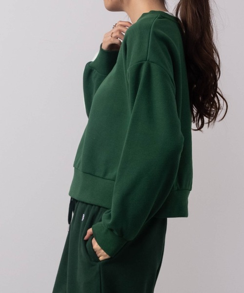 Champion(チャンピオン)の「Champion クルーネックスウェットシャツ(スウェット・レディース・ベージュ/グリーン・M/L)」の11枚目の写真