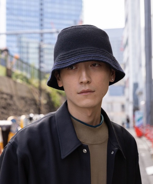 niko and...(ニコアンド)の「ウール混ニットバケットハット(ハット・メンズ・グレー/ブラック・FREE)」の14枚目の写真