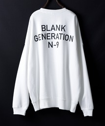 NUMBER (N)INE | BLANK GENERATION OVER SWEATSHIRT / ブランク ジェネレーション 立体ロゴプリント オーバーサイズ クルーネック スウェット(スウェット)