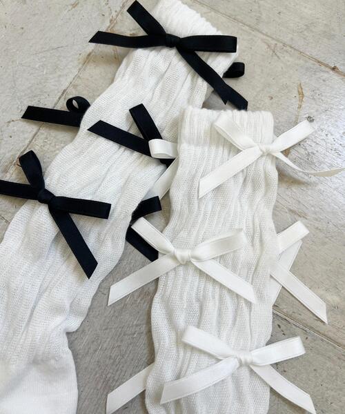 PHILLY（フィリー）の「【PHILLY】リボンソックス（ソックス/靴下・レディース・ホワイト/ブラック・FREE）」の9枚目の写真