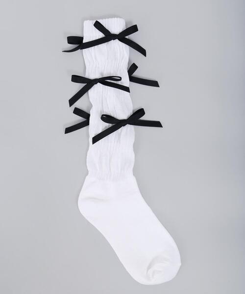 PHILLY（フィリー）の「【PHILLY】リボンソックス（ソックス/靴下・レディース・ホワイト/ブラック・FREE）」の11枚目の写真