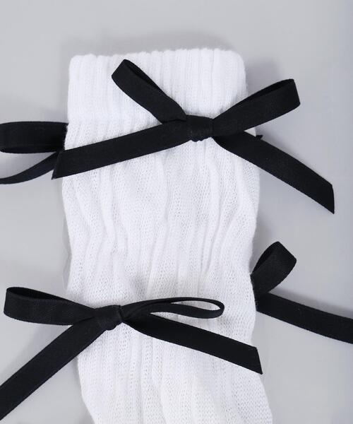 PHILLY（フィリー）の「【PHILLY】リボンソックス（ソックス/靴下・レディース・ホワイト/ブラック・FREE）」の14枚目の写真