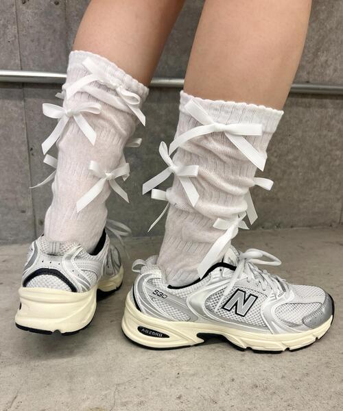 PHILLY（フィリー）の「【PHILLY】リボンソックス（ソックス/靴下・レディース・ホワイト/ブラック・FREE）」の18枚目の写真