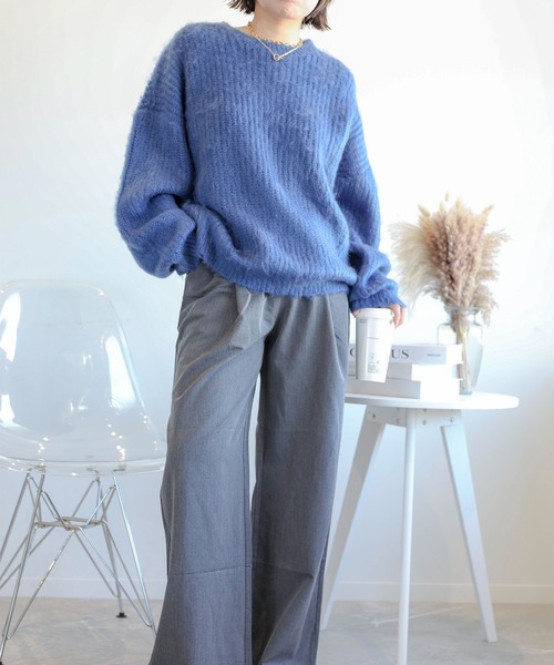 aimoha(アイモハ)の「モヘアライクニットプルオーバー (AW) (LV)(ニット/セーター・レディース・キャメル/ピンク/ブルー・FREE)」の22枚目の写真