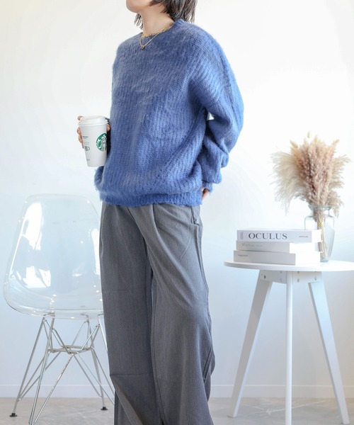 aimoha(アイモハ)の「モヘアライクニットプルオーバー (AW) (LV)(ニット/セーター・レディース・キャメル/ピンク/ブルー・FREE)」の21枚目の写真