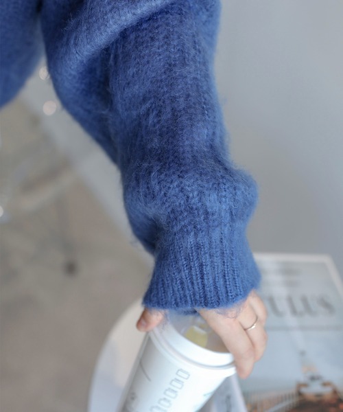 aimoha(アイモハ)の「モヘアライクニットプルオーバー (AW) (LV)(ニット/セーター・レディース・キャメル/ピンク/ブルー・FREE)」の18枚目の写真