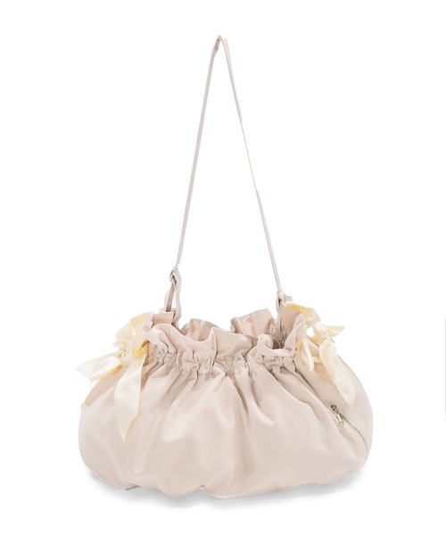 Casselini（キャセリーニ）の「Casselini(キャセリーニ)ビッグサイドダブルリボンバッグ（ショルダーバッグ・レディース・アイボリー/ブラック/ネイビー/カーキ/レッド/イエロー/パープル/ブルー/ホワイト・FREE）」の20枚目の写真