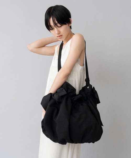 セール】Casselini(キャセリーニ)ビッグサイドダブルリボンバッグ