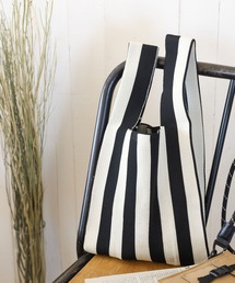 BAYFLOW | ストライプニットトートM(エコバッグ/サブバッグ)