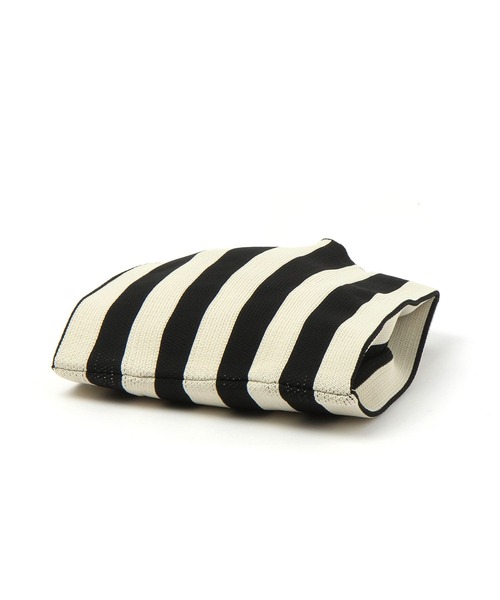 BAYFLOW（ベイフロー）の「ストライプニットトートM（エコバッグ/サブバッグ・レディース・ピンク/ホワイト/ベージュ・0）」の9枚目の写真