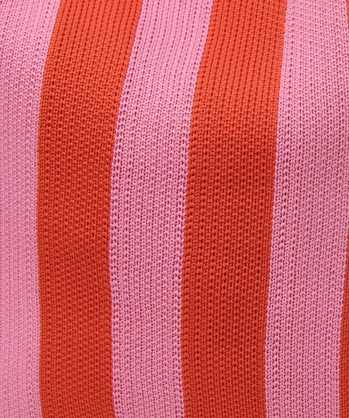 BAYFLOW（ベイフロー）の「ストライプニットトートM（エコバッグ/サブバッグ・レディース・ピンク/ホワイト/ベージュ・0）」の12枚目の写真