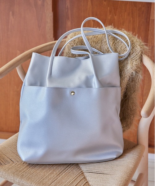 セール】【SETUP7】PUレザーシンプルタックA4トートバッグ SNBD